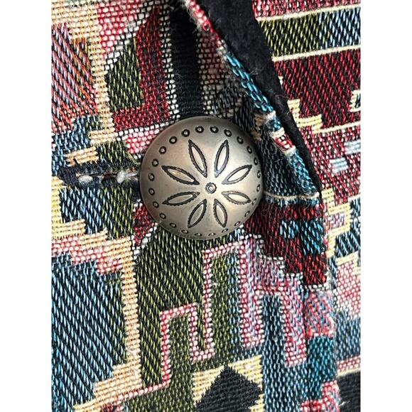 Native Component Handmade in America Shawl Lapel Vest Multicolor Women's Size M - Picture 5 of 7